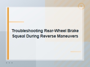 Diagnosing Reverse Brake Squeal in Rear Wheels